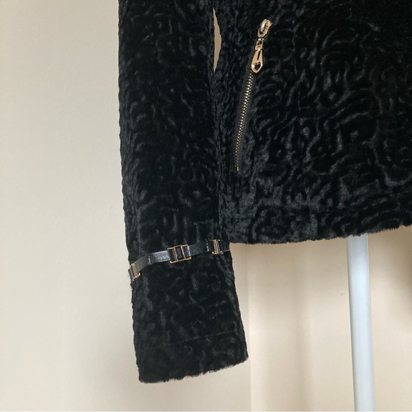 KENZO Paris Black Velour Velvet Gold & Strappy Jacket size XL - Picture 4 of 11